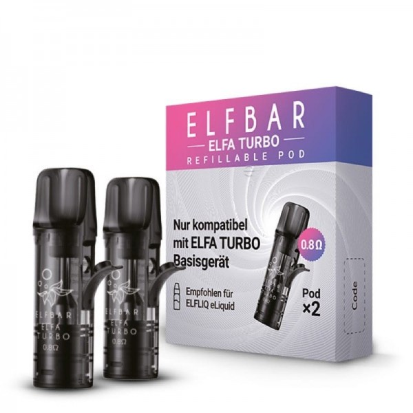 Elf Bar Elfa Turbo Refillable Pods - 0.8 Ohm - 2 Stück