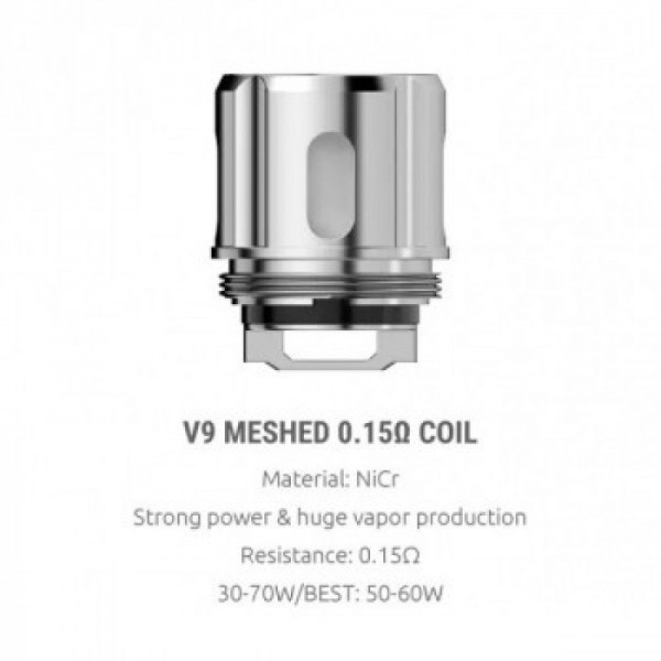 SMOK TFV9 0,15Ohm V9 Mesh Coils Verdampferköpfe 5er Pack