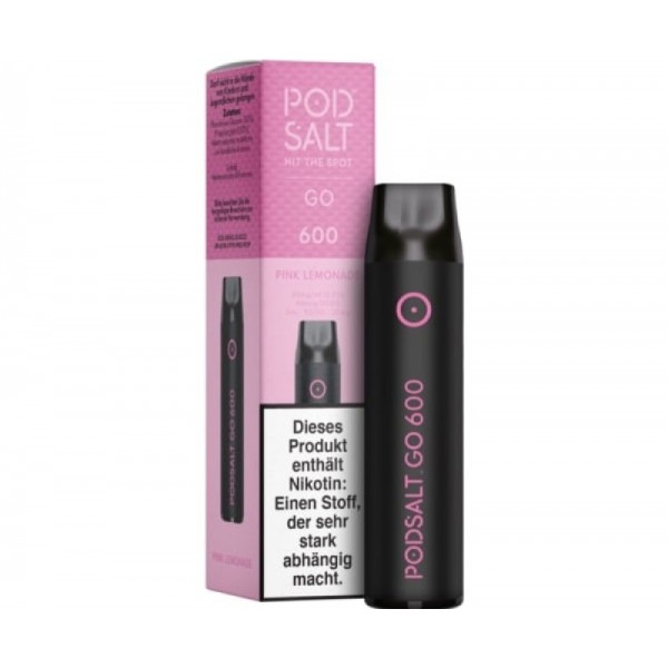 Pod Salt GO 600 Pink Lemonade 20mg NicSalt E-Zigarette 600 Züge