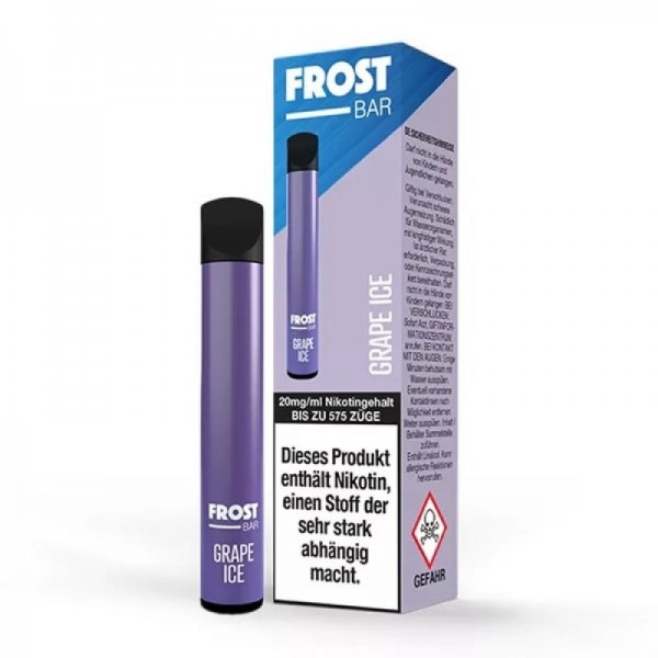 Frost Bar Vape Grape Ice Einweg E-Zigarette 20mg Nikotin 600 Züge