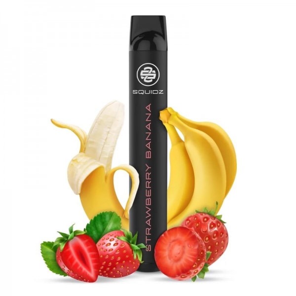 Squidz Strawberry Banana Einweg E-Shisha Vape Bar 700 Züge 20mg