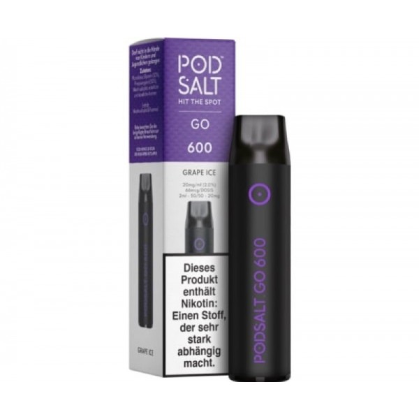 Pod Salt GO 600 Grape Ice 20mg NicSalt E-Zigarette 600 Züge