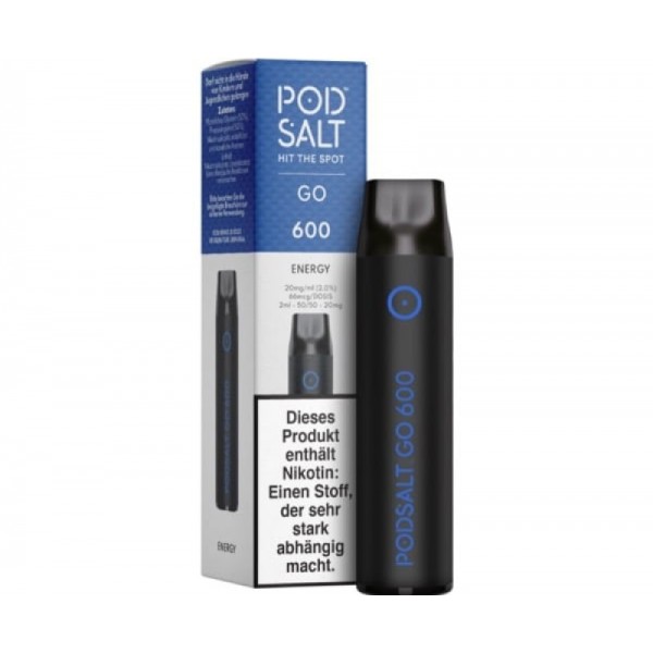 Pod Salt GO 600 Energy 20mg NicSalt E-Zigarette 600 Züge