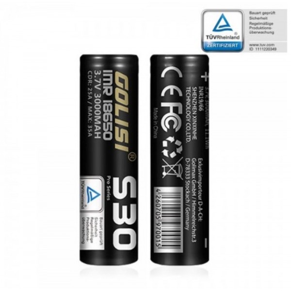 Golisi S30 18650 Akku 3000mAh 25A / 35A MAX