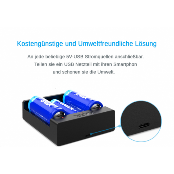 Xtar MC3 - 3 Schacht USB Akkuladegerät