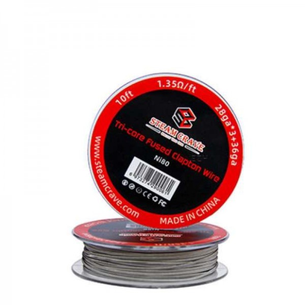 Steam Crave 3 Meter Ni80 Tri-Core Fused Clapton (0.32mm*3+0.13mm) - SW2