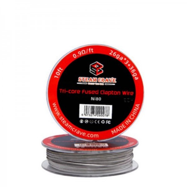 Steam Crave 3 Meter Ni80 Tri-Core Fused Clapton (0.4mm*3+0.13mm) - SW3