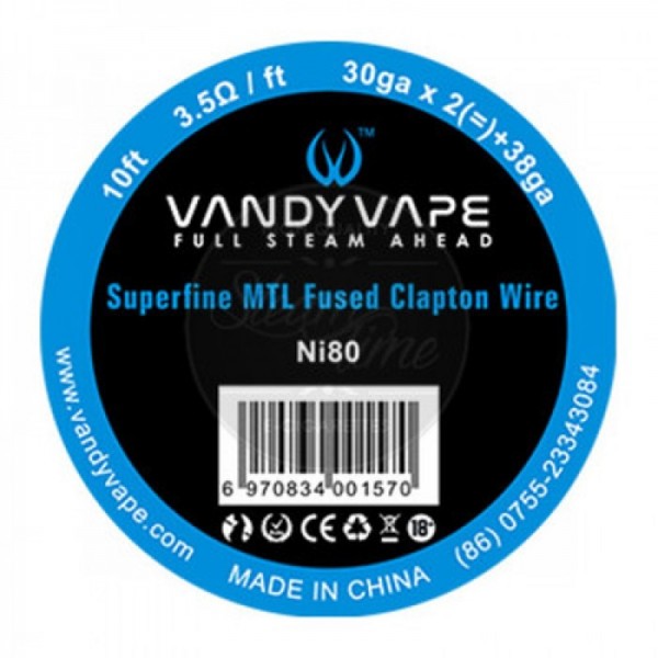 VandyVape - Wickeldraht Ni80 Superfine MTL Fused Clapton Wire 30ga x 2(=)+38ga 3m