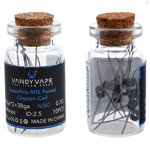 VandyVape - Ni80 Superfine MTL Fused Clapton Coils 0.7 Ohm